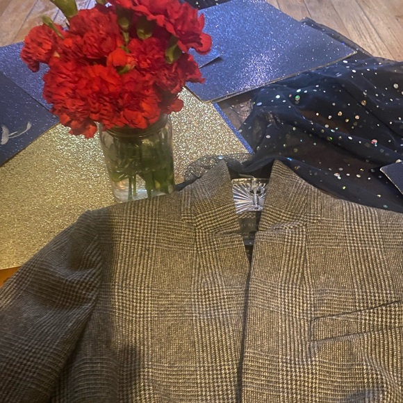 J.CREW 70% WOOL REGENT BEIJE BROWN CLASSIC BLAZER Coat LUX COZY VTG - Picture 12 of 16